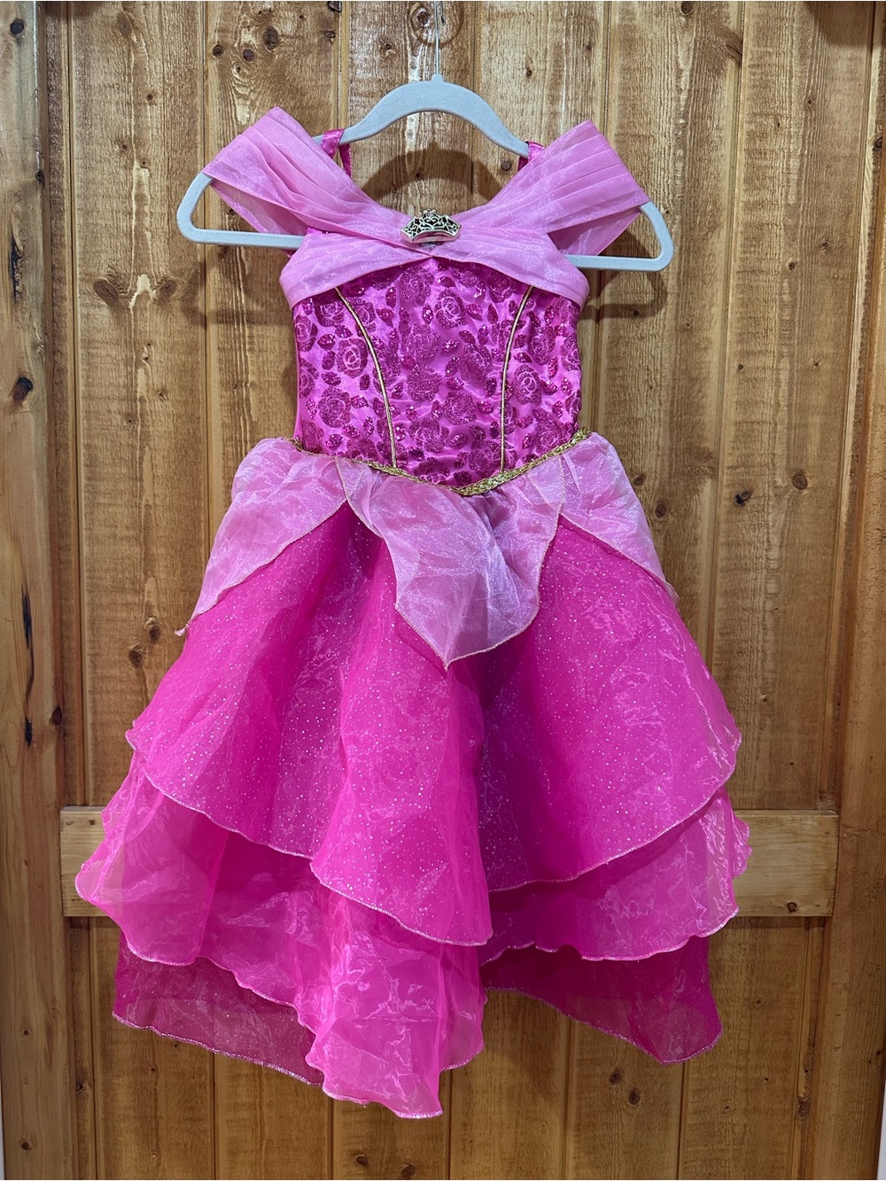 Disney Store Princess Aurora Halloween Costume Cute Pink Dress, Girl Size 5/6